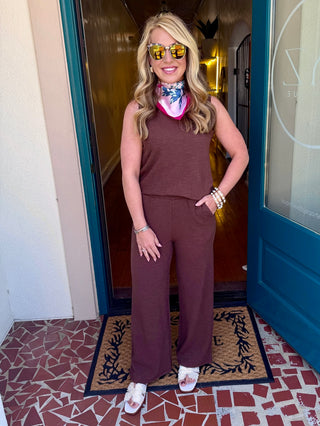 Cotton Slub Tank & Pants Set-Saturday Steal