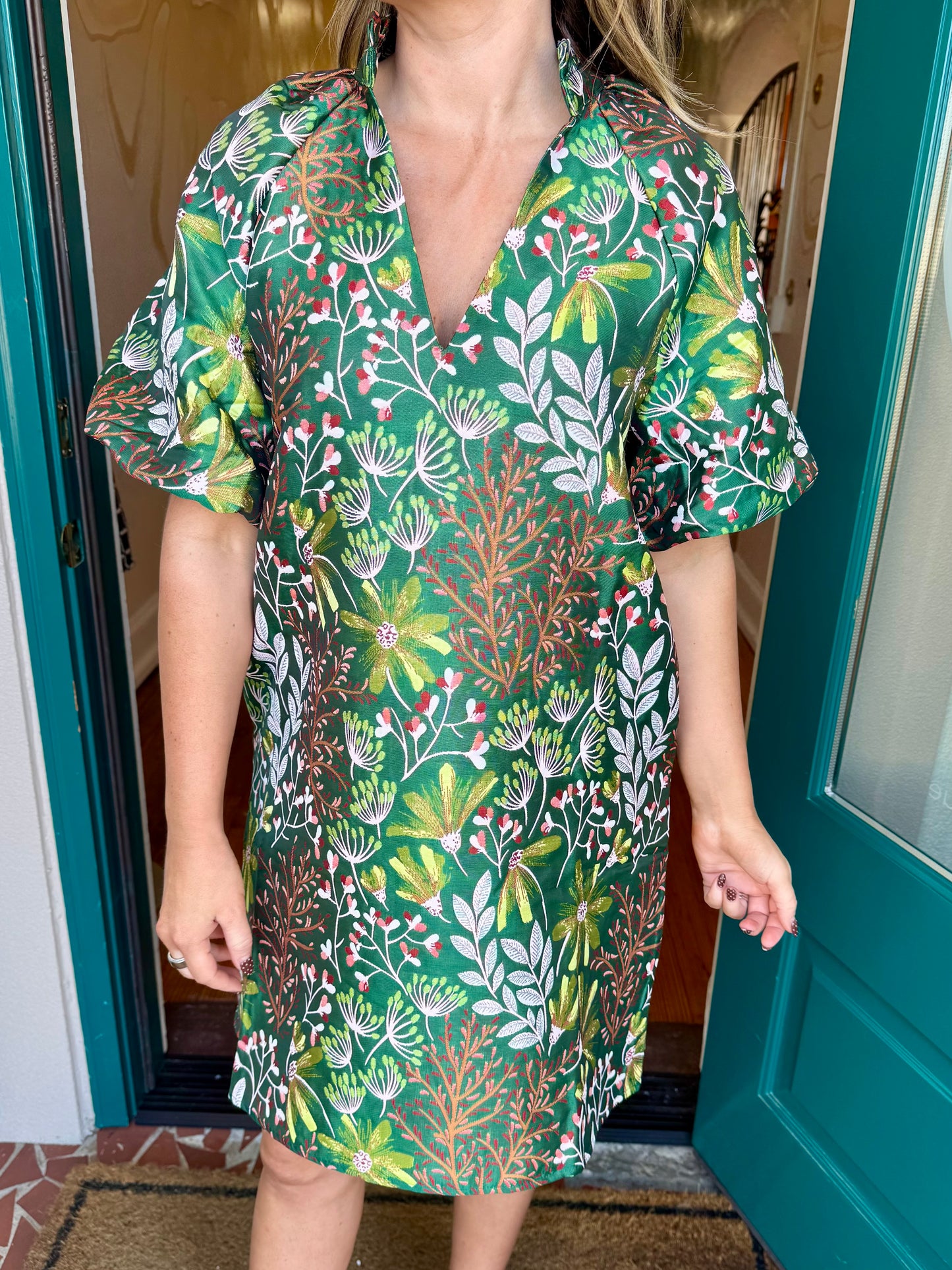 Mystical Garden Jaquard Dress - THML