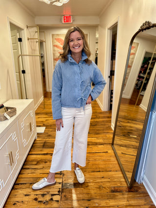 Chelsea Denim Bow Tie Jacket