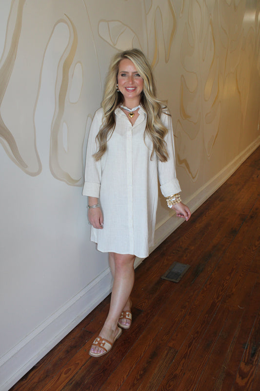 Kaira Button Down Shirt Dress