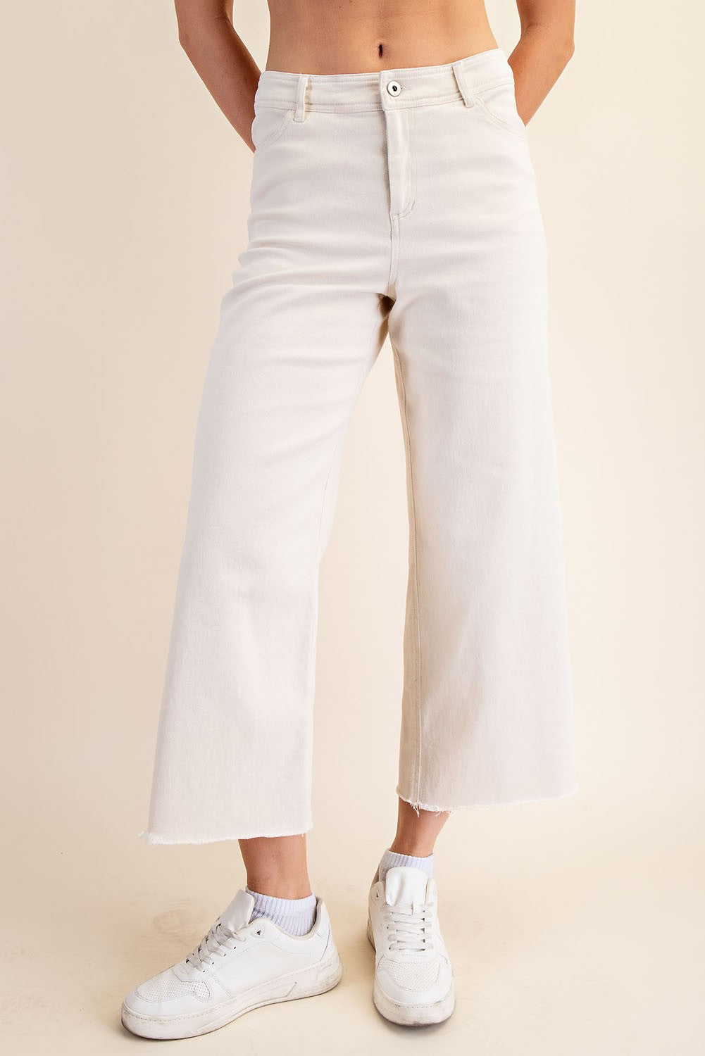 Livi Cream Cotton Twill Pant