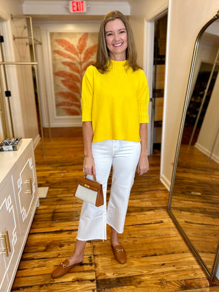 Canary Veronica Quarter Sleeve Sweater