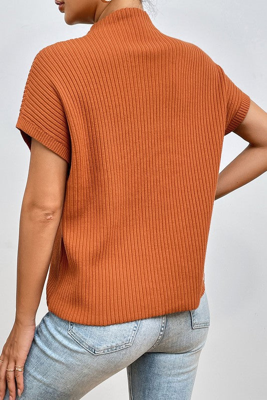 Ribbed Patch Pocket Sweater