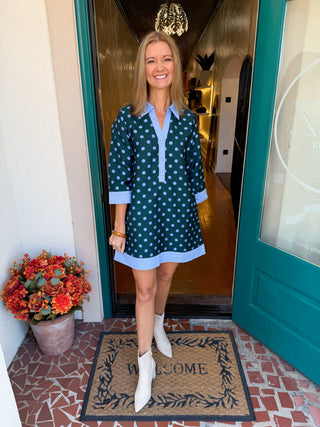 Polka Dot Shift Dress