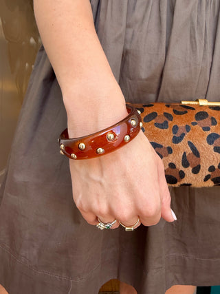 Tortoise Gold Grommet Bracelet