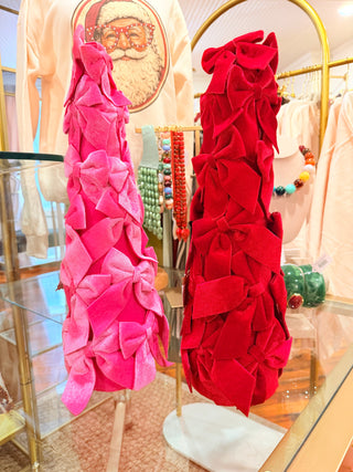 Large Velvet Bow Christmas Tree Decor