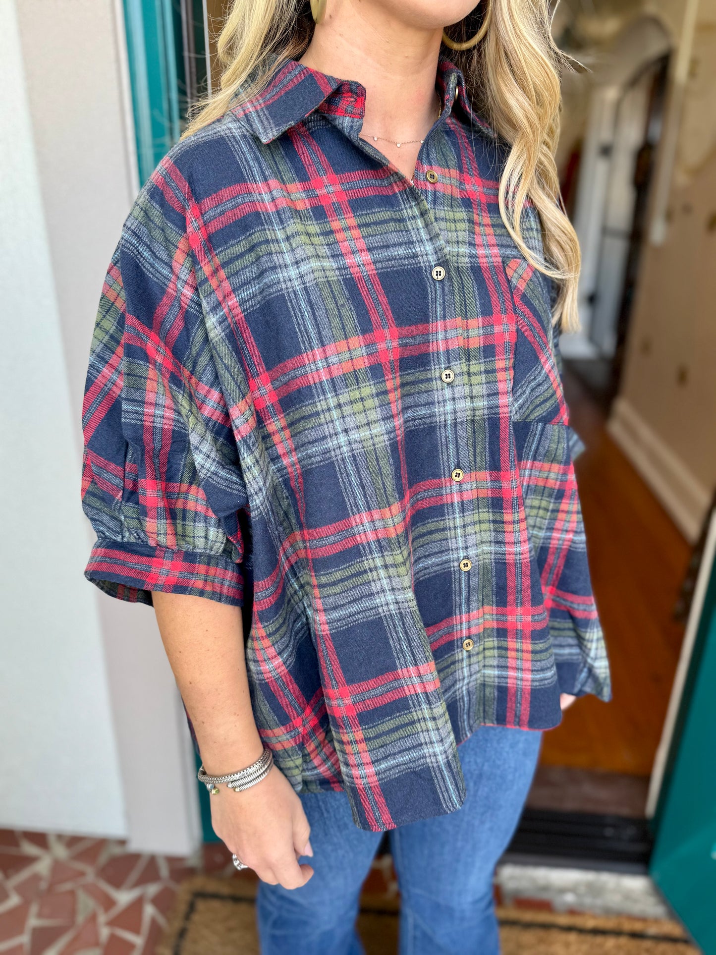 Christmas Plaid Oversized Flannel