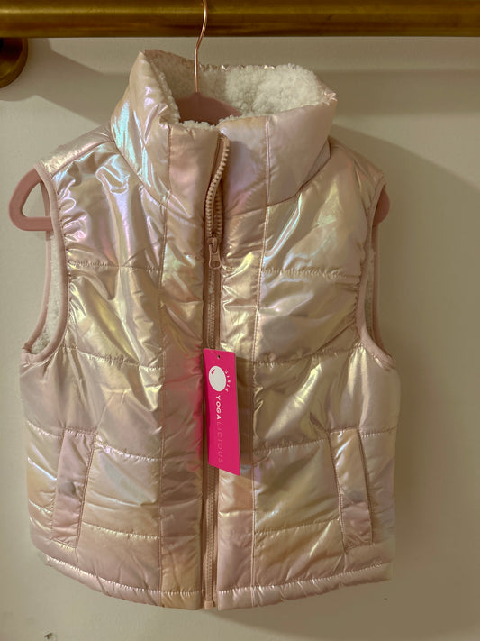 Girls Iridescent Puffer Vest