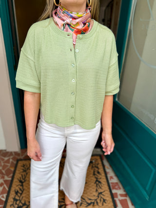 Ribbed Button Up Cardigan