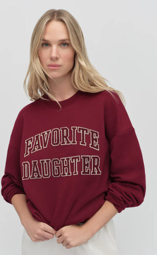Burgundy Favorite Daughter Crewneck