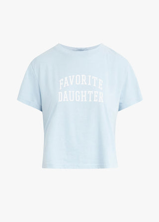 Baby Blue Cropped Collegiate Tee