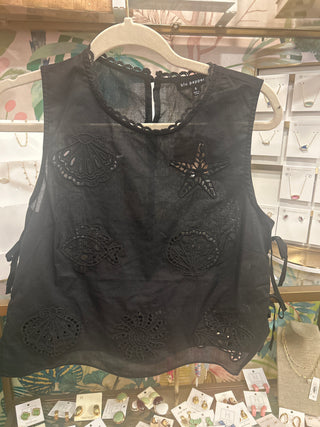 Nautical Eyelet Side Tie Top