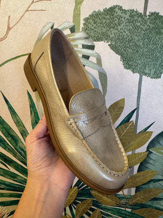 Beloved Metallic Gold Penny Loafer