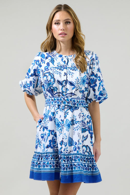 Salema Floral Button Down Belted Dress