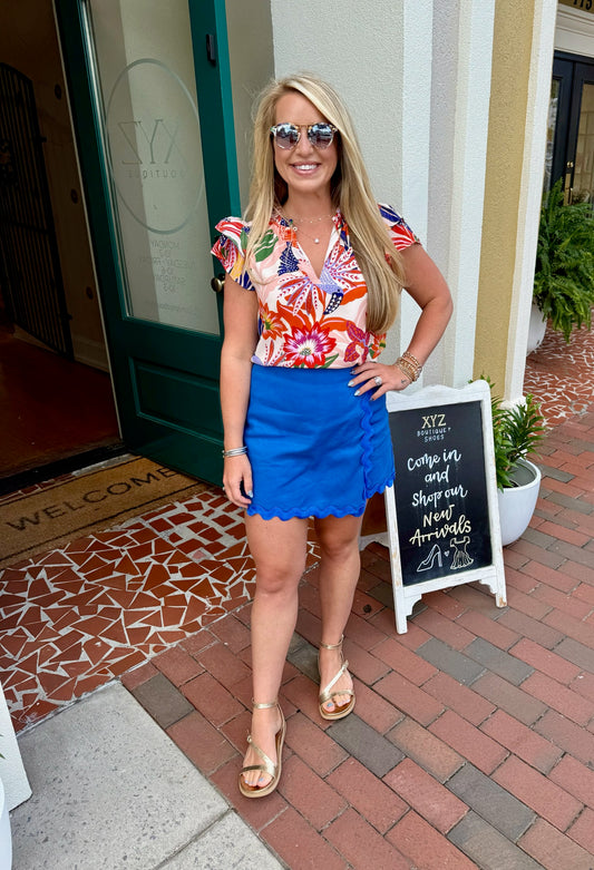 Hatley Floral Ruffle Blouse