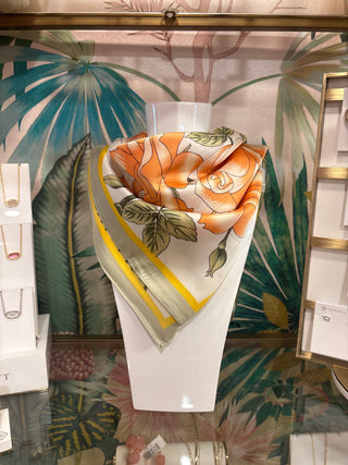 Rose Flower Print Scarf