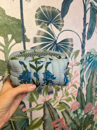 Small Floral Quilted Cosmetic Bag