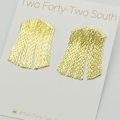 Gold Fringe Earrings