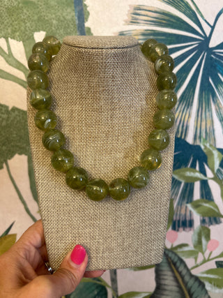 Marleigh Green Beaded Necklace
