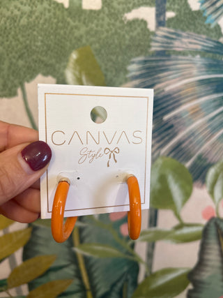 Hillary Resin Hollow Hoop Earrings