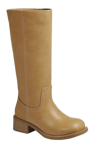Classic Round Toe Knee High Boot