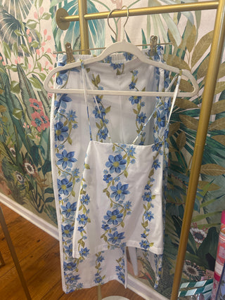 Floral Spaghetti Strap Pants Set