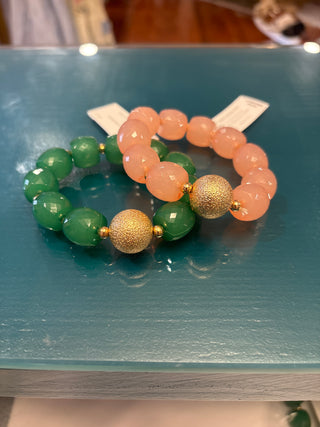 Gold Ball Accent Bead Bracelet