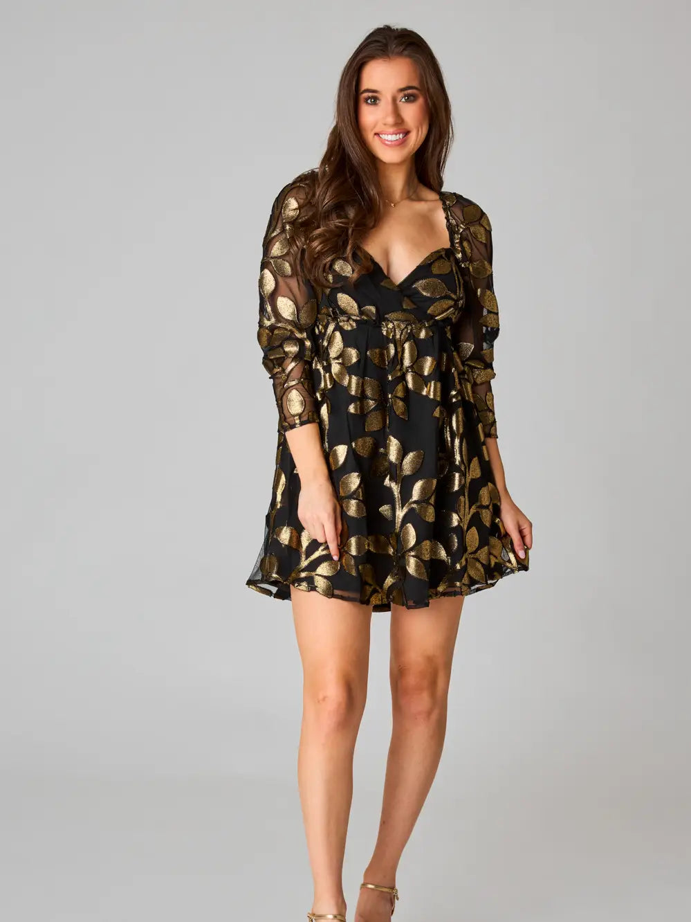 Fallon Greecian Long Sleeve Dress- Buddy Love