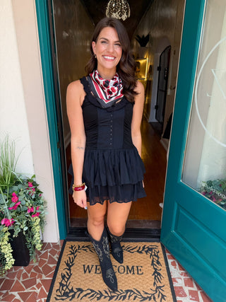 Shirred Ruffle Dress