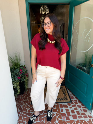 Cream Sydney Cotton Twill Pants