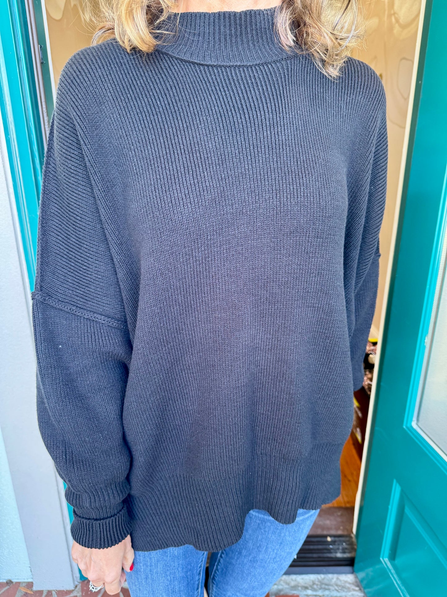 Side Slit Oversized Sweater