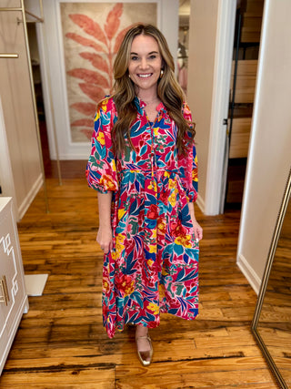 Mulberry Mix Floral Dress