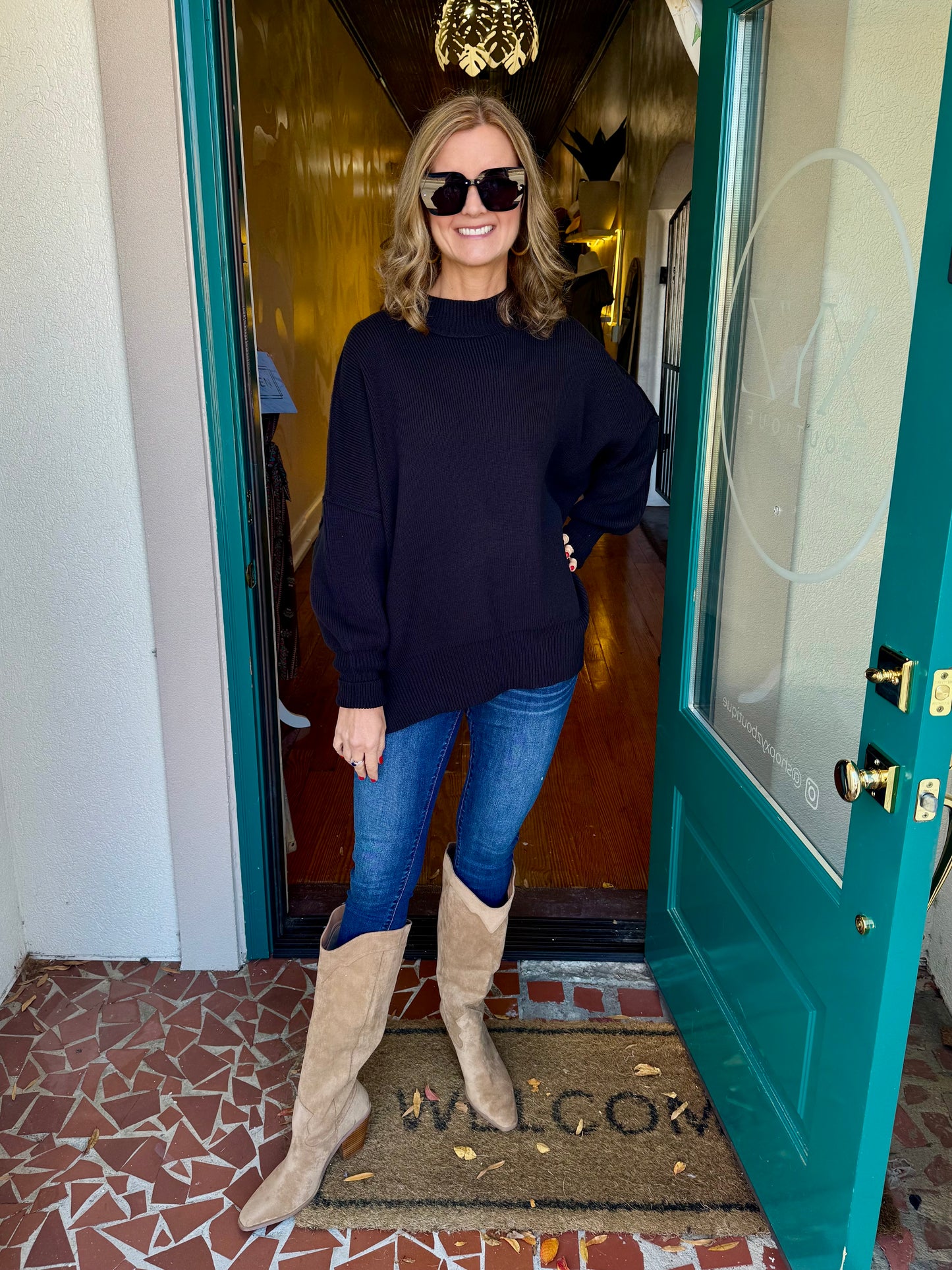 Side Slit Oversized Sweater