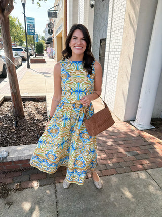 Swirl Printed Woven Top