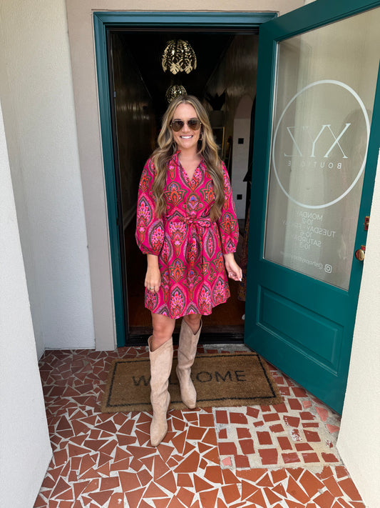 Azura Paisley Poplin Dress