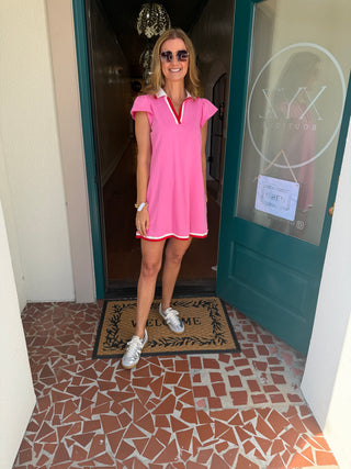 Varsity Striped Detail Dress