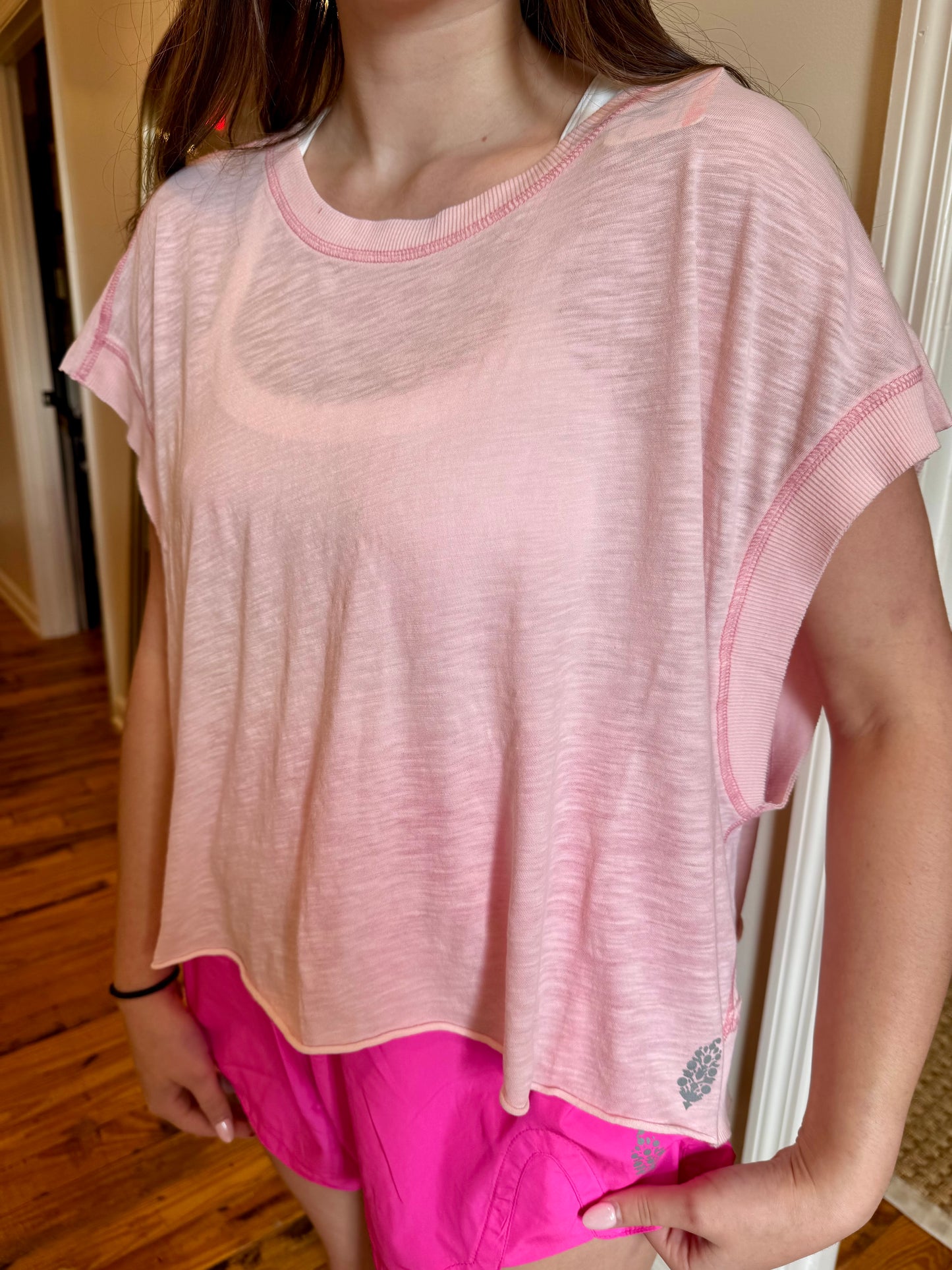Powder Pink My Time Tee-Free People Movement