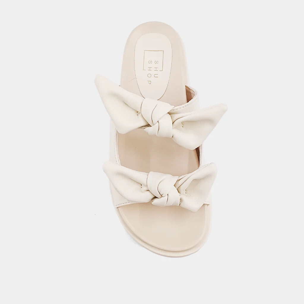 Cream Kiki Bow Sandal