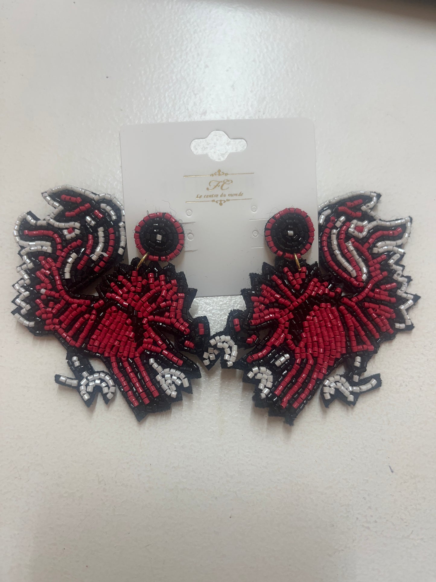 Gamecock Beaded Earrings