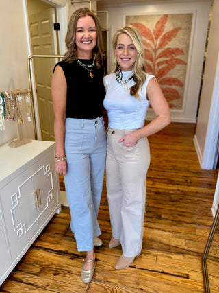 Glam High Waist Wide Leg Pocket Pants