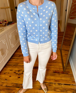 Callie Polka Dot Cropped Cardigan