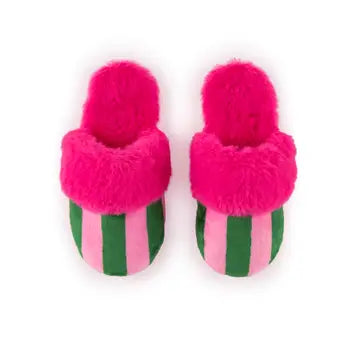 Felicity Stripe Slippers, Pink