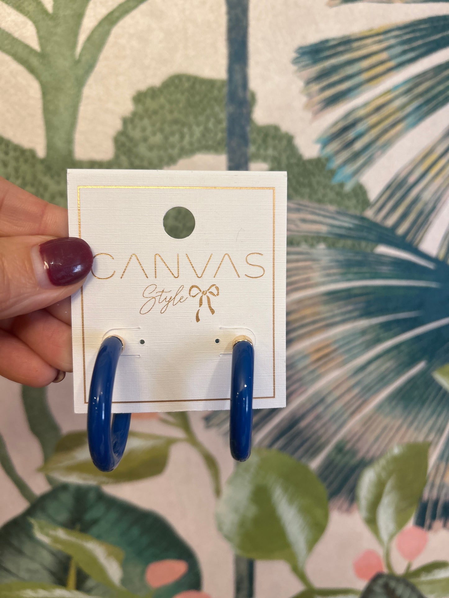Hillary Resin Hollow Hoop Earrings