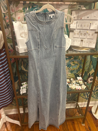 Sleeveless Denim Maxi Dress