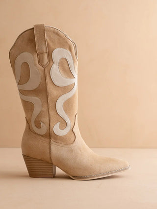 The Bowie Almond Western Boot