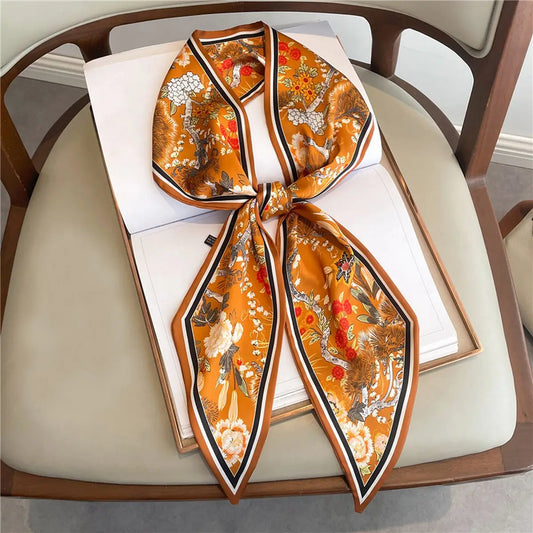 Gold Floral Scarf