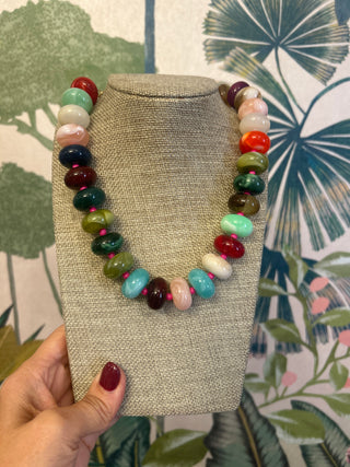 Ava Multicolored Chunky Beaded Necklace