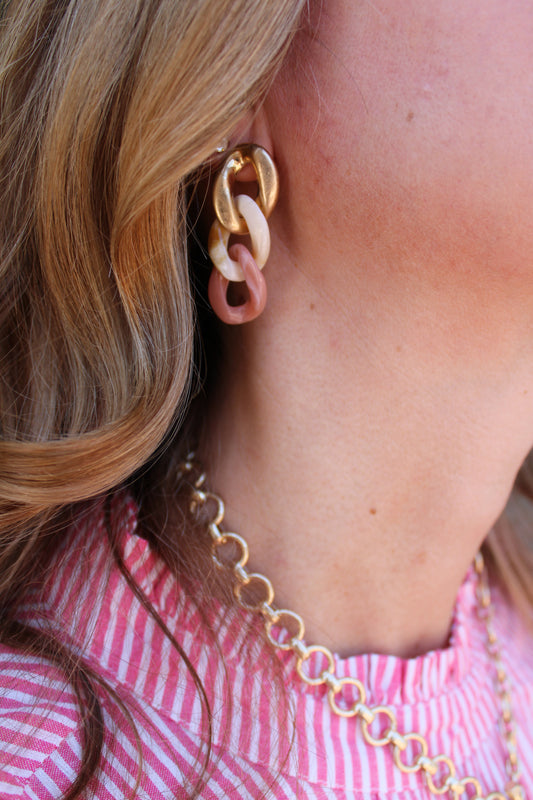 Rose Link Earring