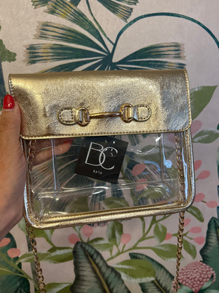 Gold Horse Bit Clear Bag