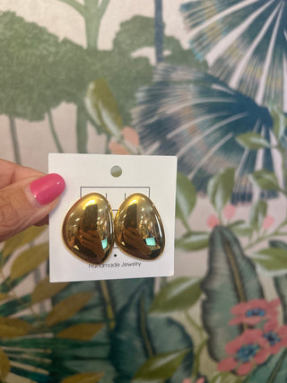 Greer Gold Oval Earrings